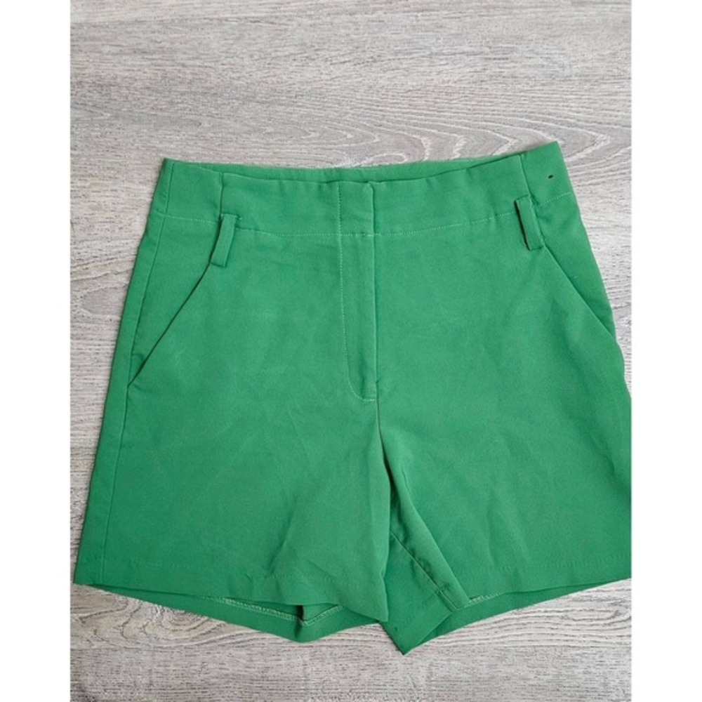 7th Avenue Design‎ Studio Shorts Womens 12 Green Excellent Tailored High Rise